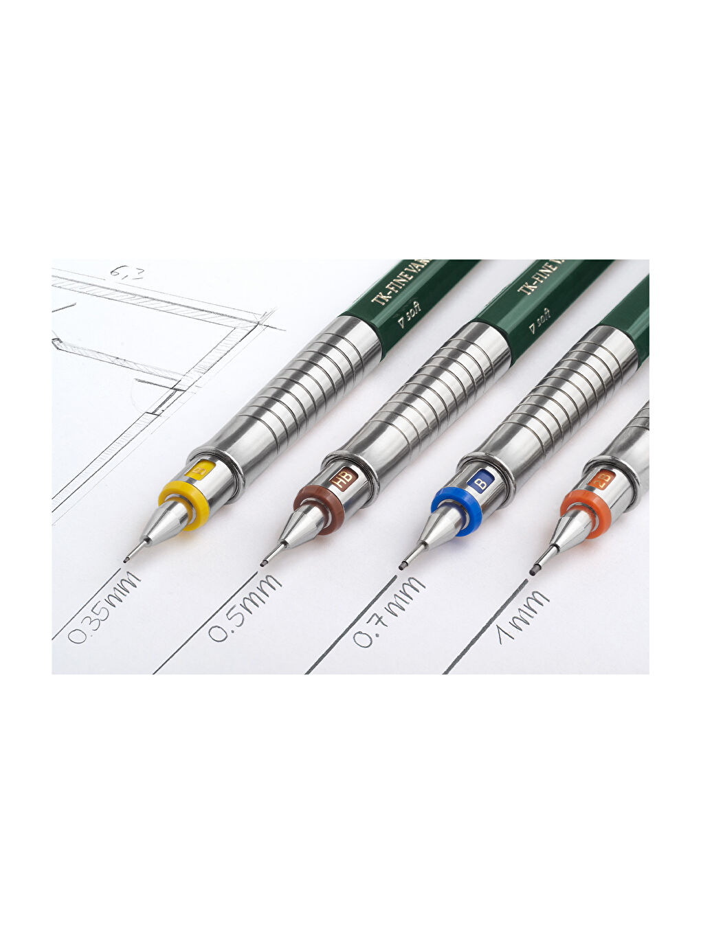 TK Fine Vario LUX Versatil Kalem, 0.7 mm, Indigo, Ayarlanabilir Metal Uç, Sertlik Göstergeli-5