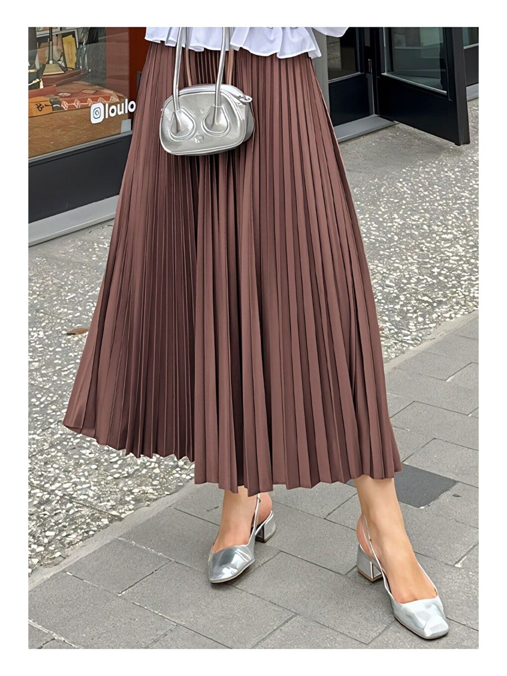 Kahverengi Piliseli Etek-1