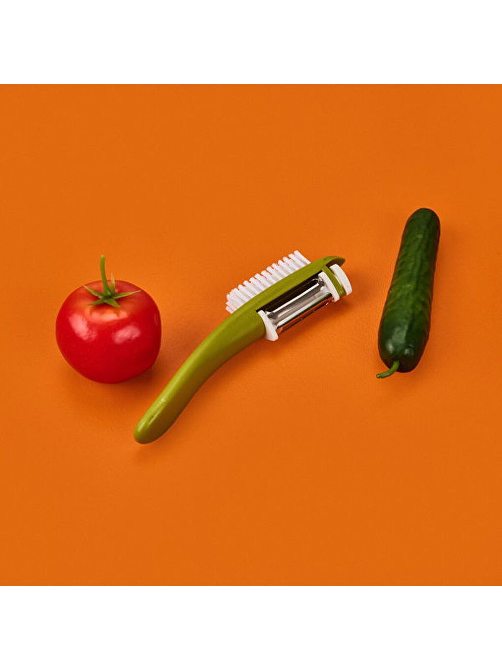 Fırçalı Soyacak - Yeşil - 10 cm-2