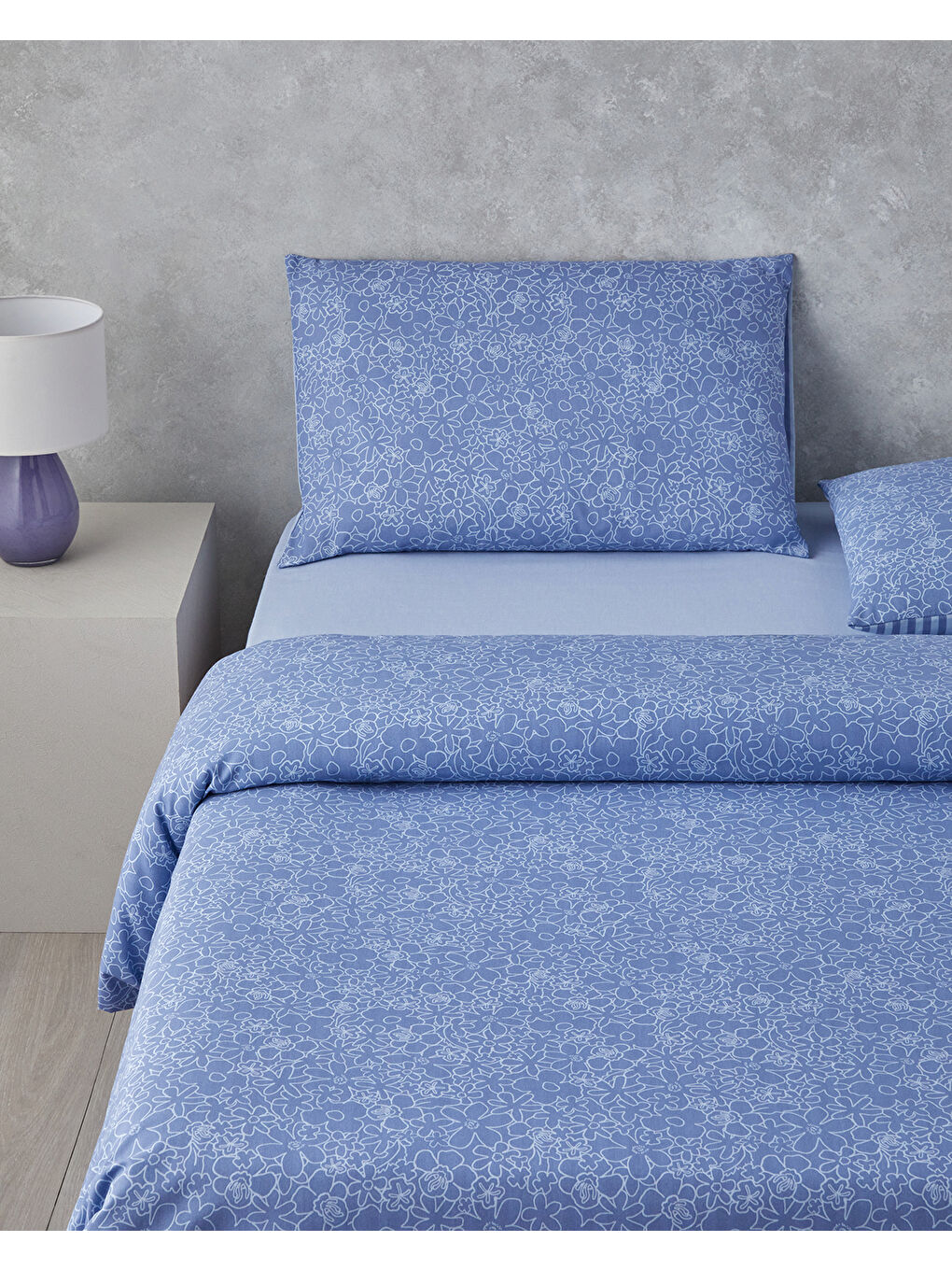 Mosaic Blossom Kolay Ütülenir Çift Kişilik Nevresim Takımı 200x220 cm Mor-2