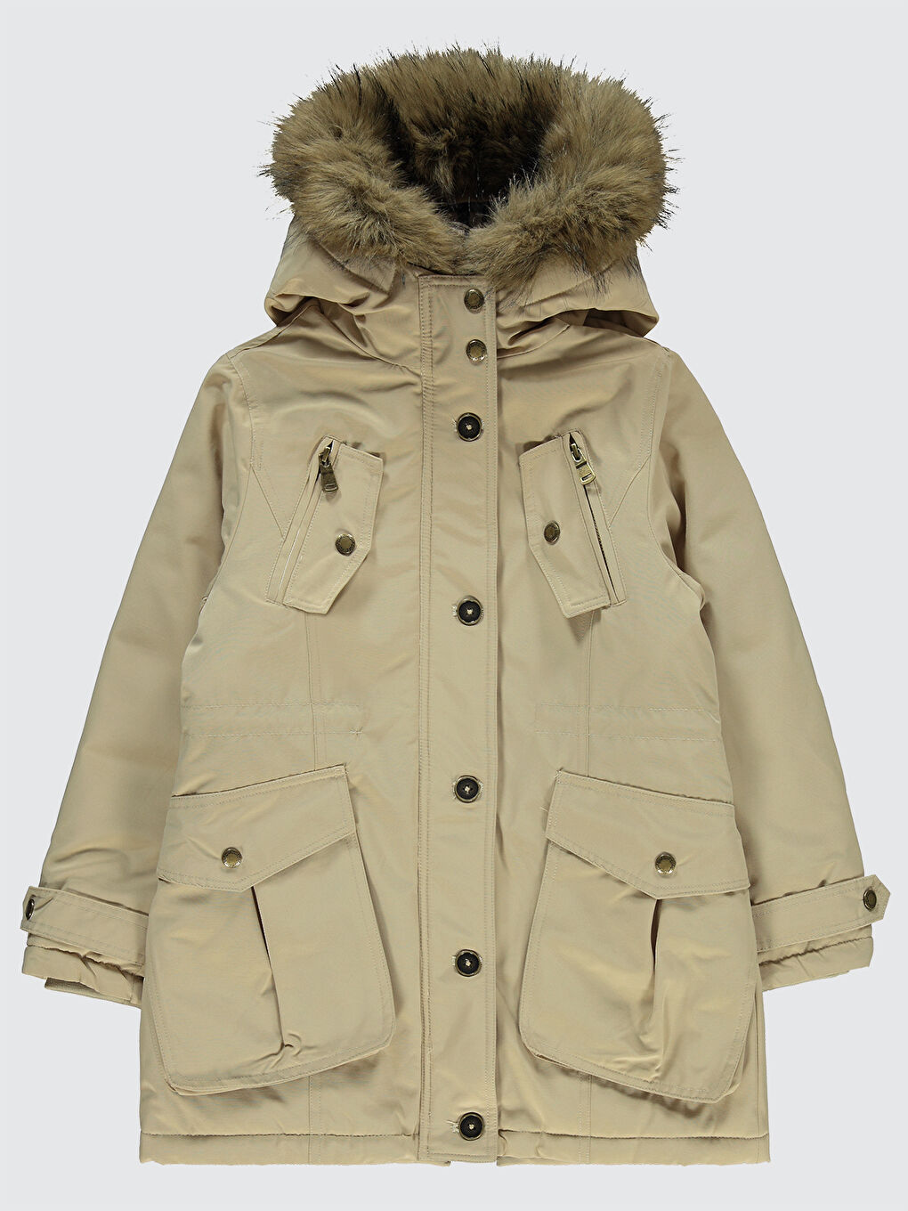 Girls Kız Çocuk Mont 10-13 Yaş Bej