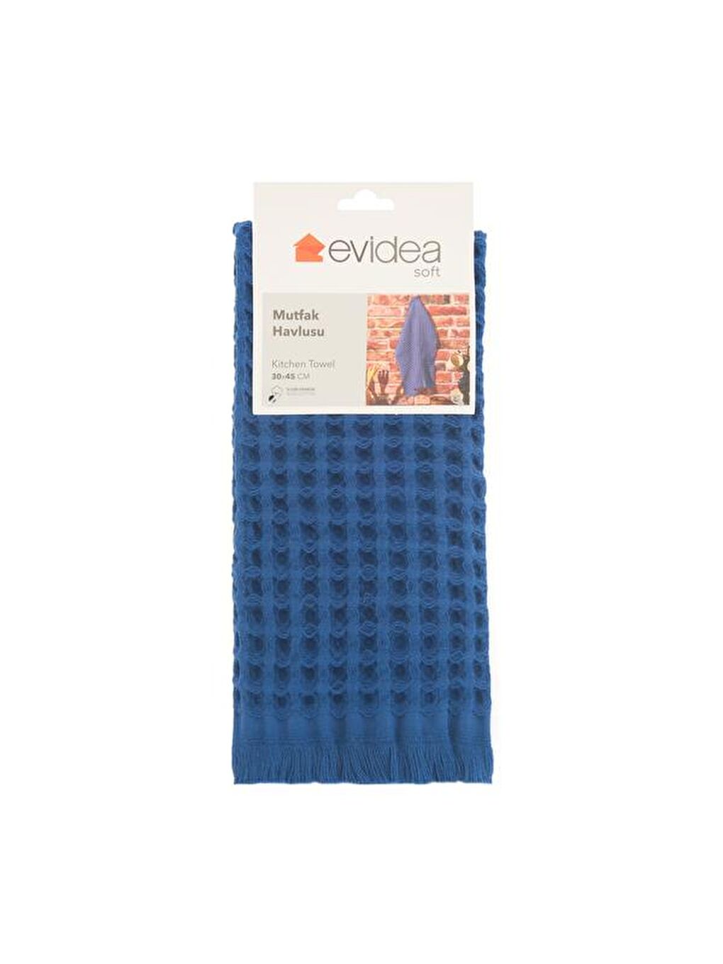 Soft Waffle Mutfak Havlusu - Lacivert - 30x45 cm-2