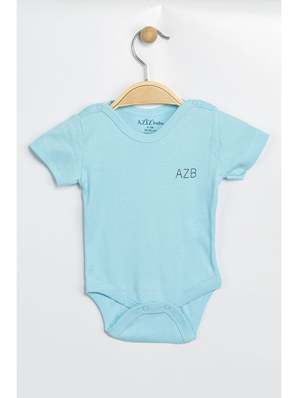 Yeşil Erkek Kız Bebek Çıtçıtlı % 100 Pamuk Body & Zıbın