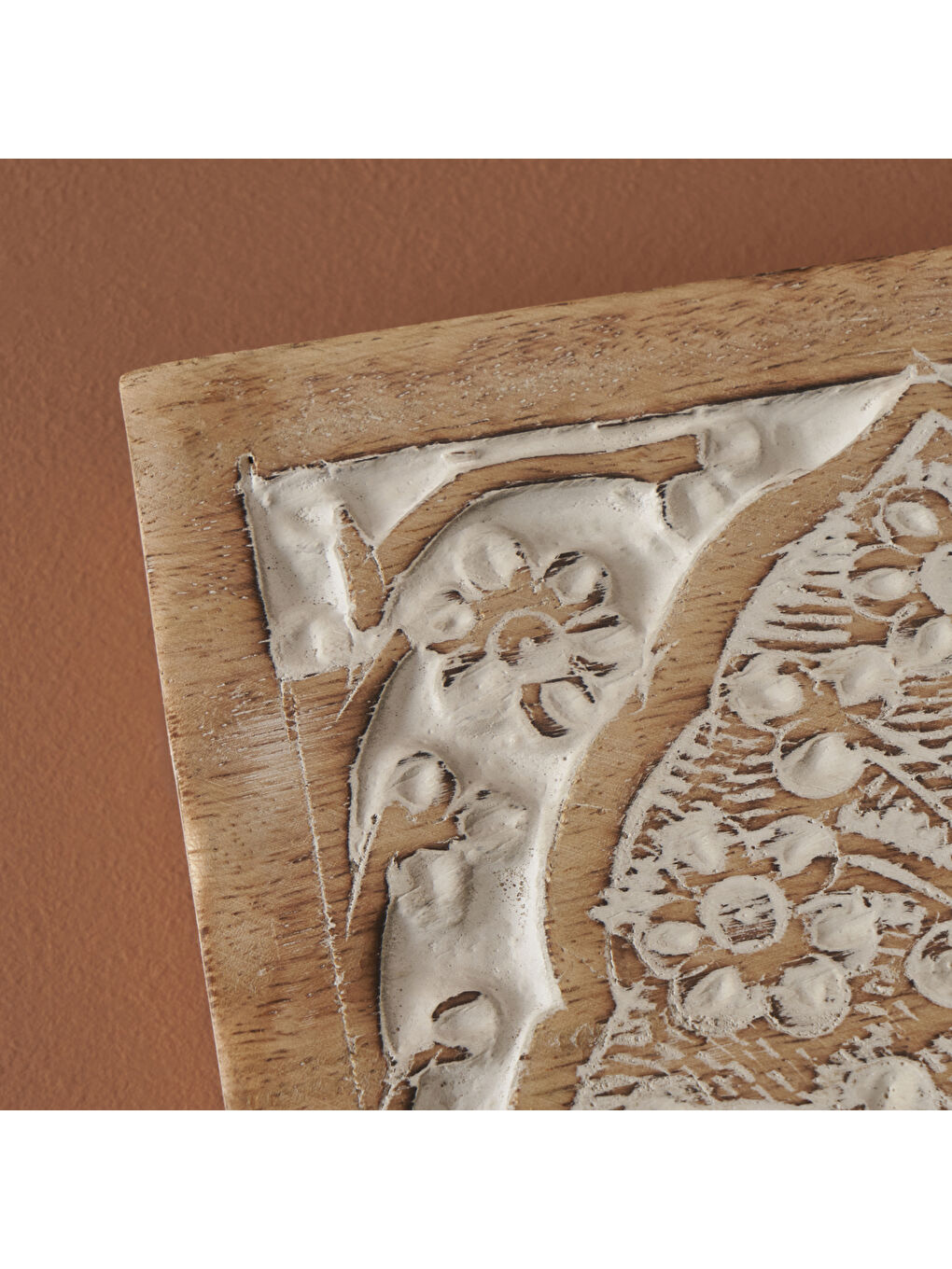 Bej Nala Dekoratif Askı Naturel-Beyaz (38x5x18 cm)-1