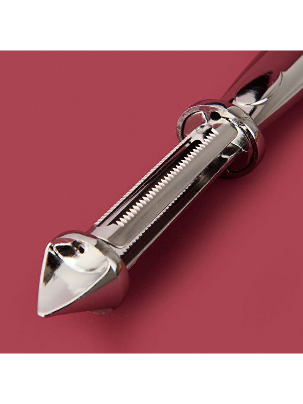 Gri Çift Bıçaklı Yan Soyacak - Gümüş - 18 cm-2