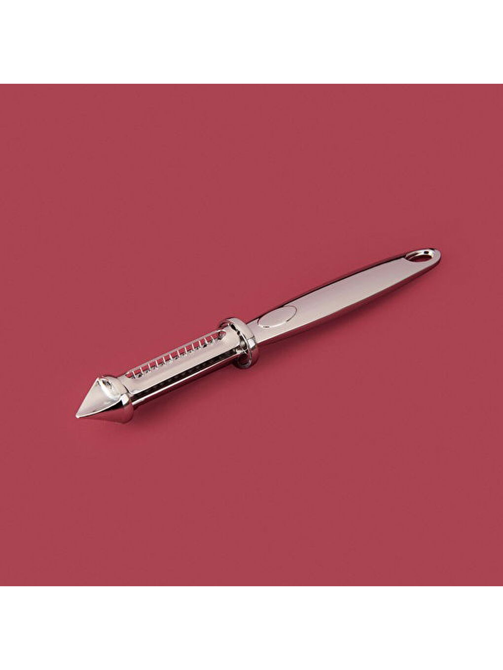 Gri Çift Bıçaklı Yan Soyacak - Gümüş - 18 cm-3