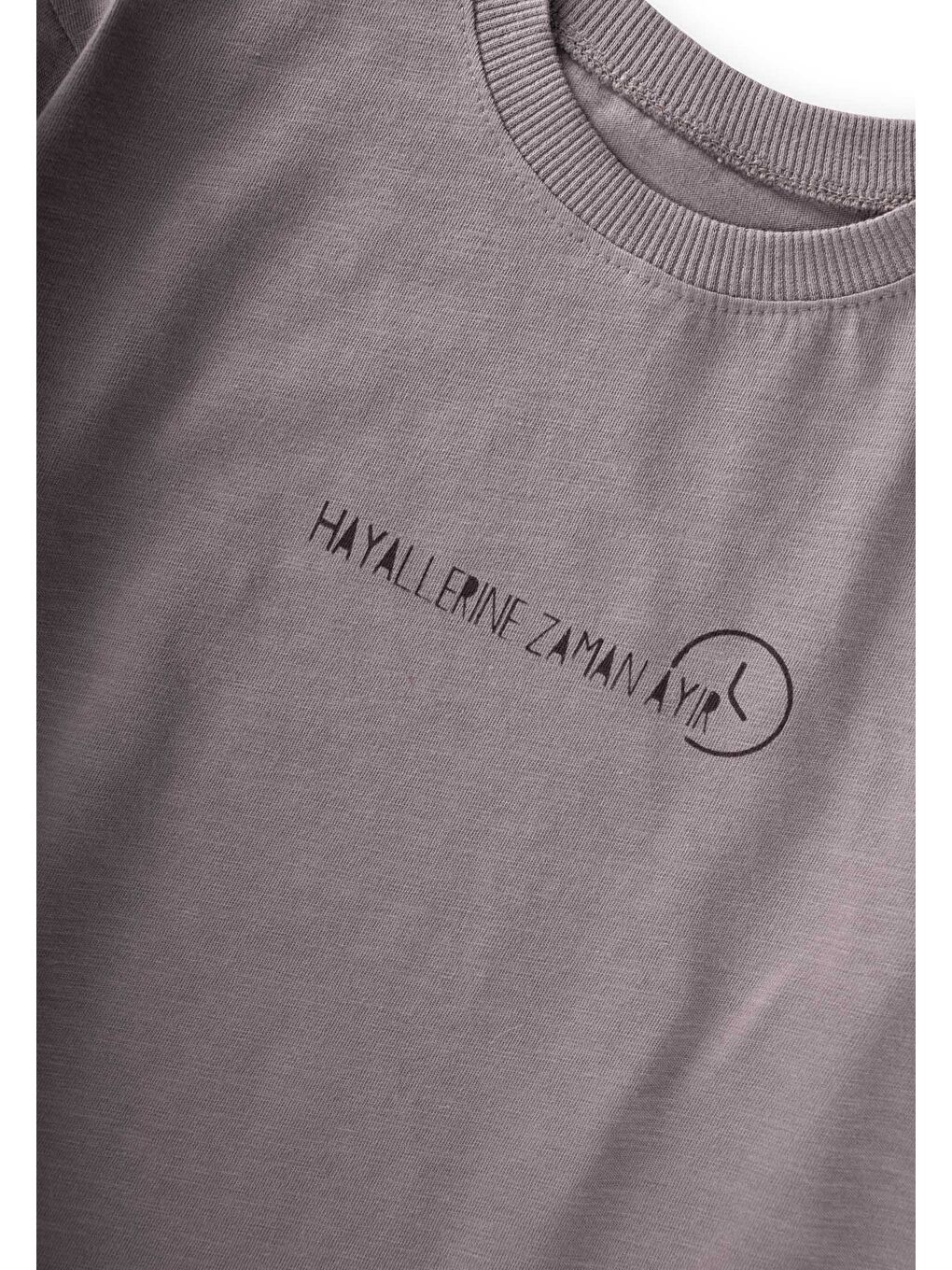 Pembe Sloganlı Uzun Kollu T-Shirt 2-10 Yaş Bakır-2