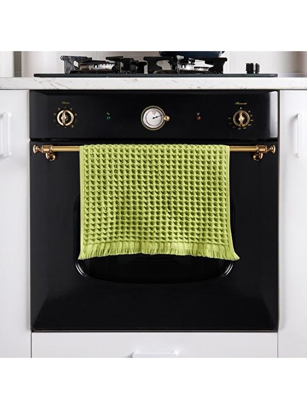 Soft Waffle Mutfak Havlusu - Yeşil - 30x45 cm