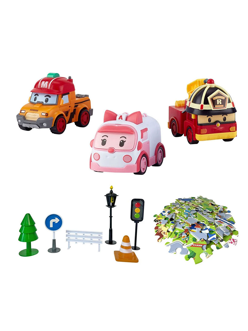 Robocar Poli Gogo City Series Amber Roy Mark Oyun Seti POLI/ZR-913-1