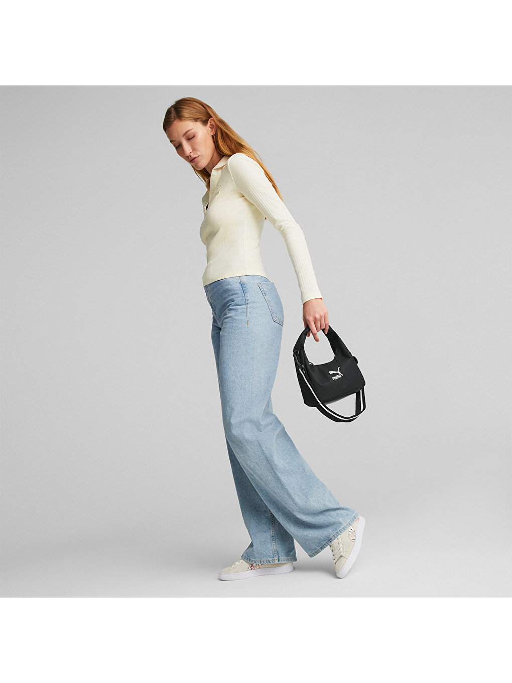 Prime Classics Seasonal Mini Hobo Kadın Siyah Omuz Çantası-4