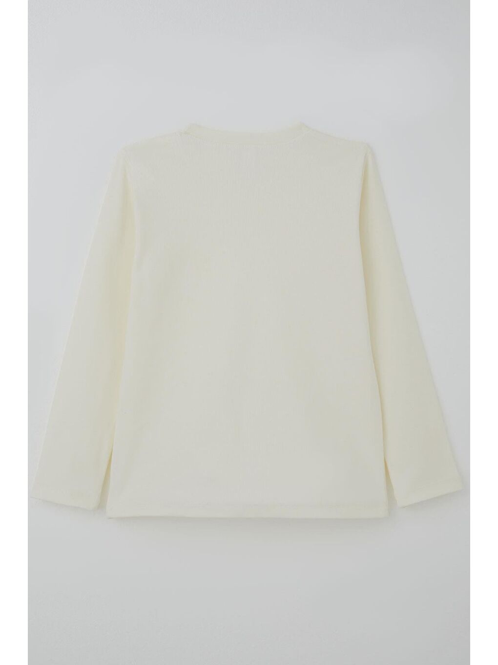 Ekru Erkek Çocuk Uzun Kollu Tişört Basic Krem (9-14 Yaş)-2