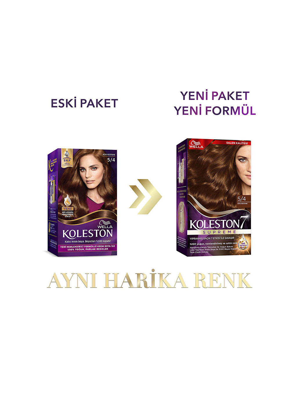 Wella Renksiz Koleston Supreme Saç Boyası 5/4 Açık Kestane - 1