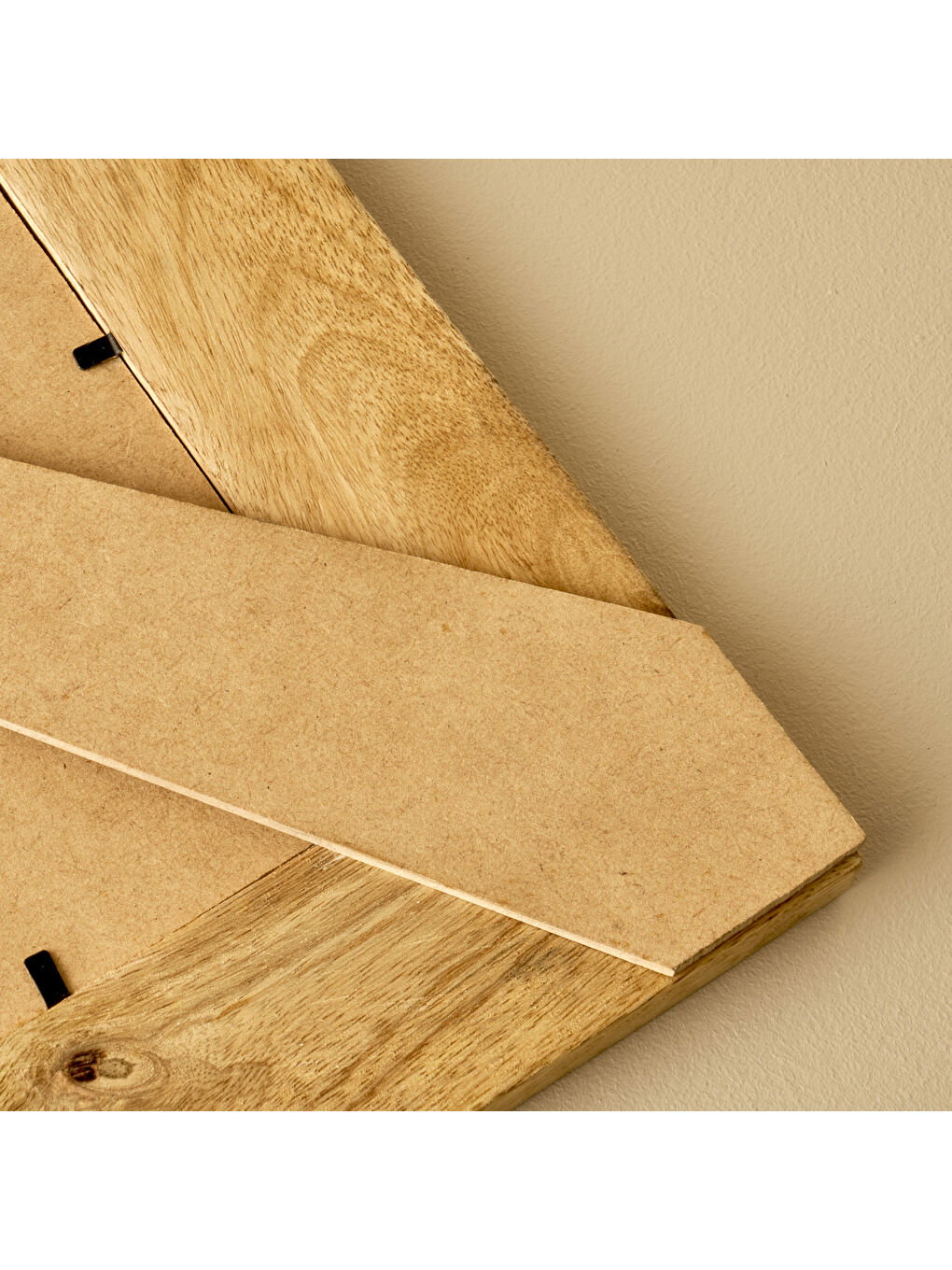 Bej Edna Mango Ağacı Dekoratif Çerçeve Naturel (23x2x28 cm)-2