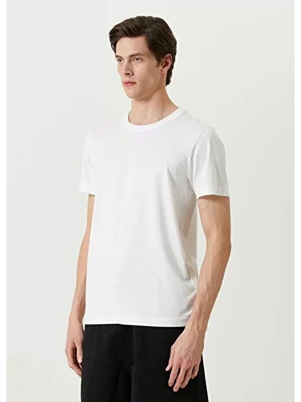 Unisex Basic Bisiklet Yaka Regular T-Shirt - Beyaz