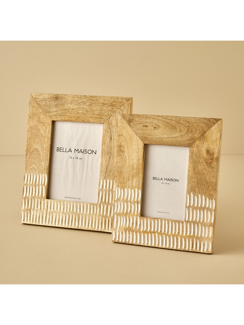 Bej Edna Mango Ağacı Dekoratif Çerçeve Naturel (23x2x28 cm)-3