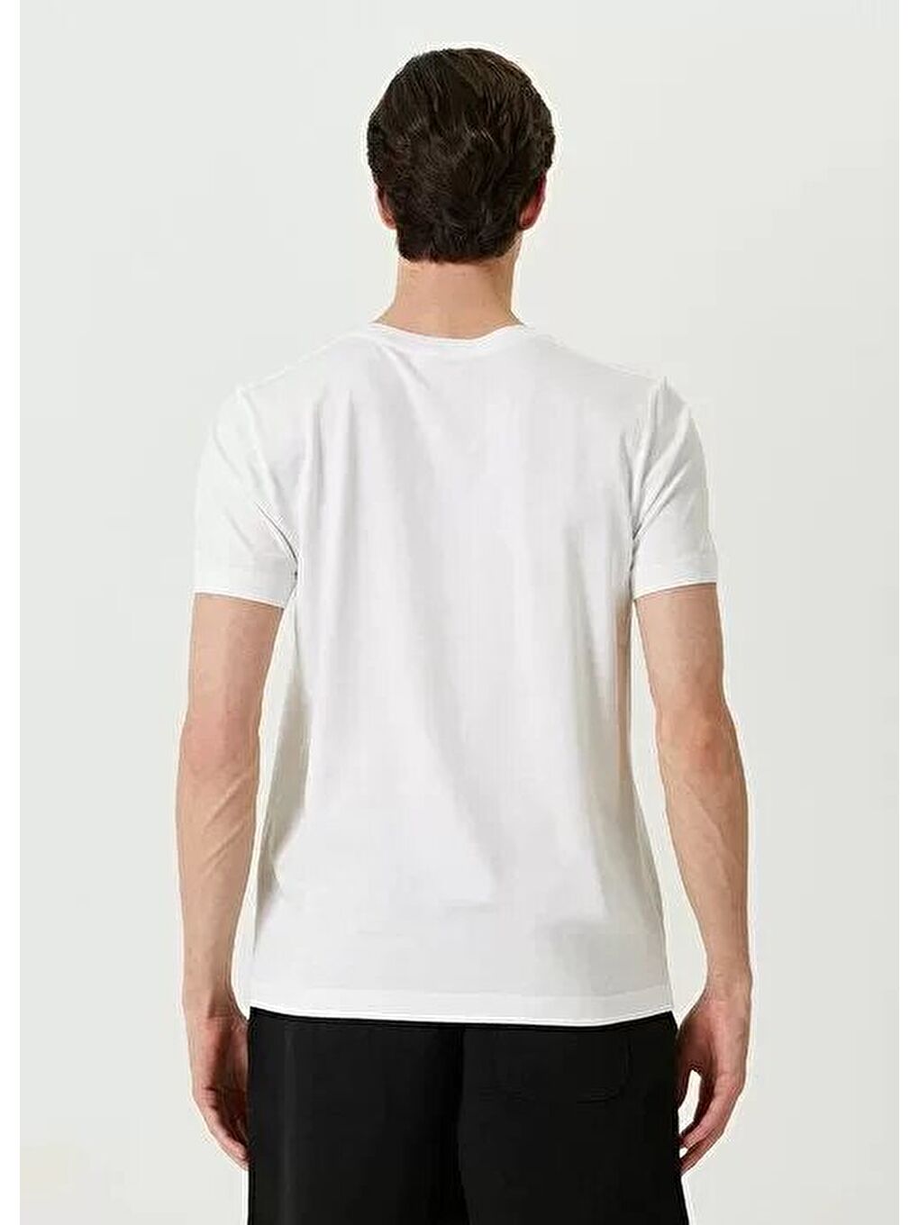 Unisex Basic Bisiklet Yaka Regular T-Shirt - Beyaz-1