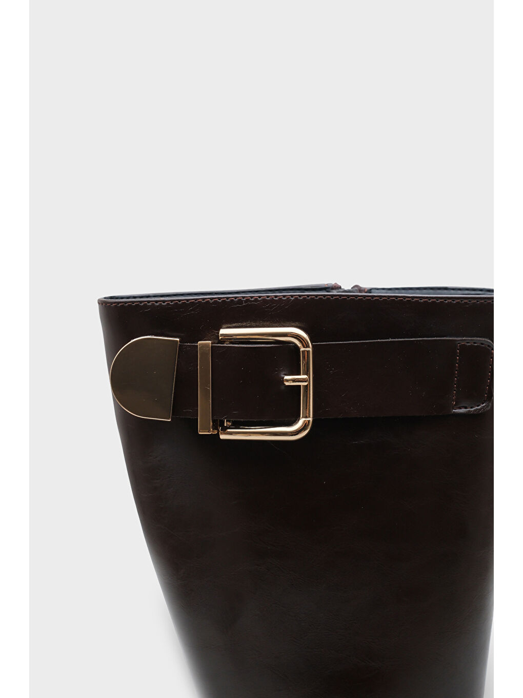 Bordo Norry Trak Tabanlı Metal Tokalı Yandan Fermuarlı Kadın Çizme-2