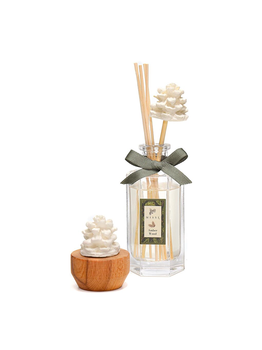 Ekru Yılbaşı Altıgen Amber Wood Hediye Seti-2