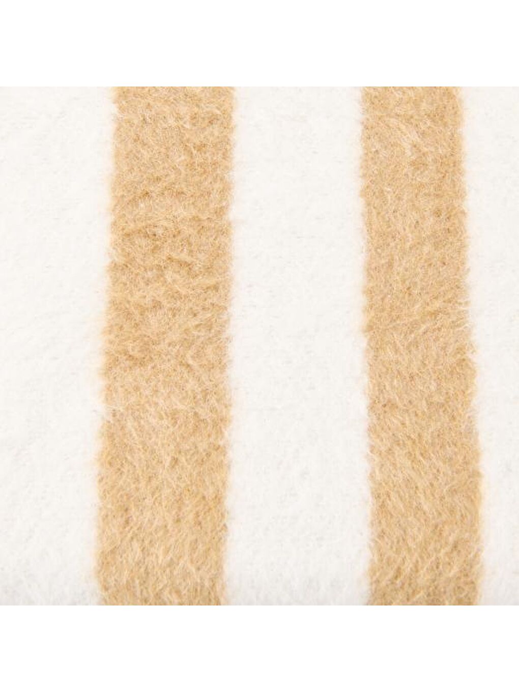 Soft Line Pamuklu Çift Kişilik Battaniye - Bej / Beyaz- 200x220 cm-1