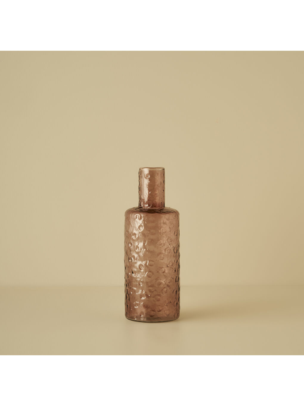 Kahverengi Wind Cam Vazo Amber (10x26 cm)-1