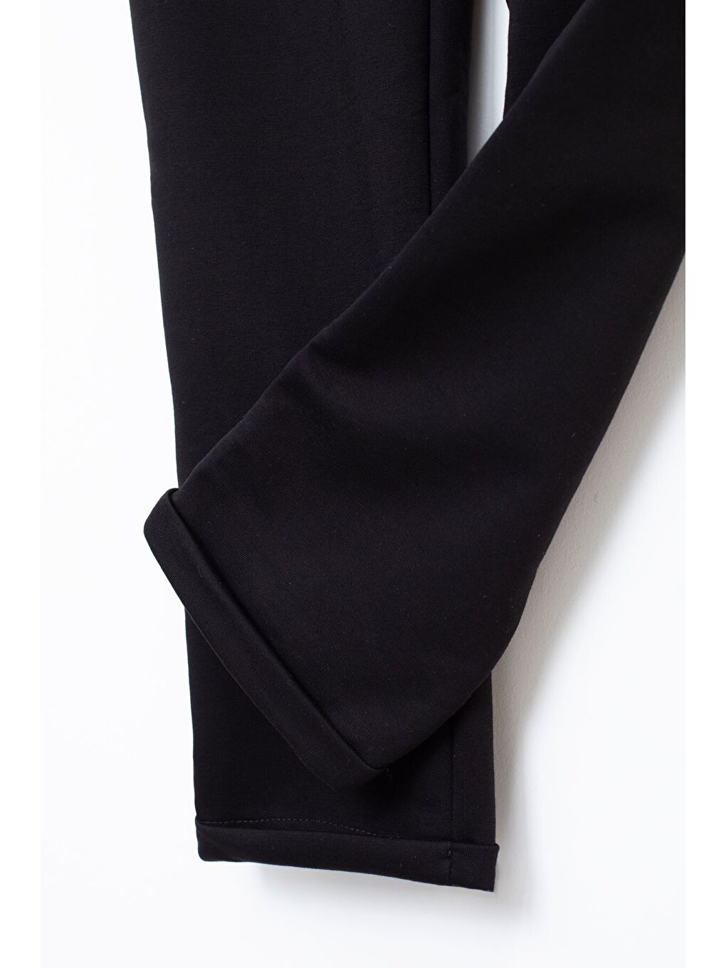 Siyah Duble Paça Beli Bağcıklı Erkek Çocuk Kumaş Pantolon 22677-3