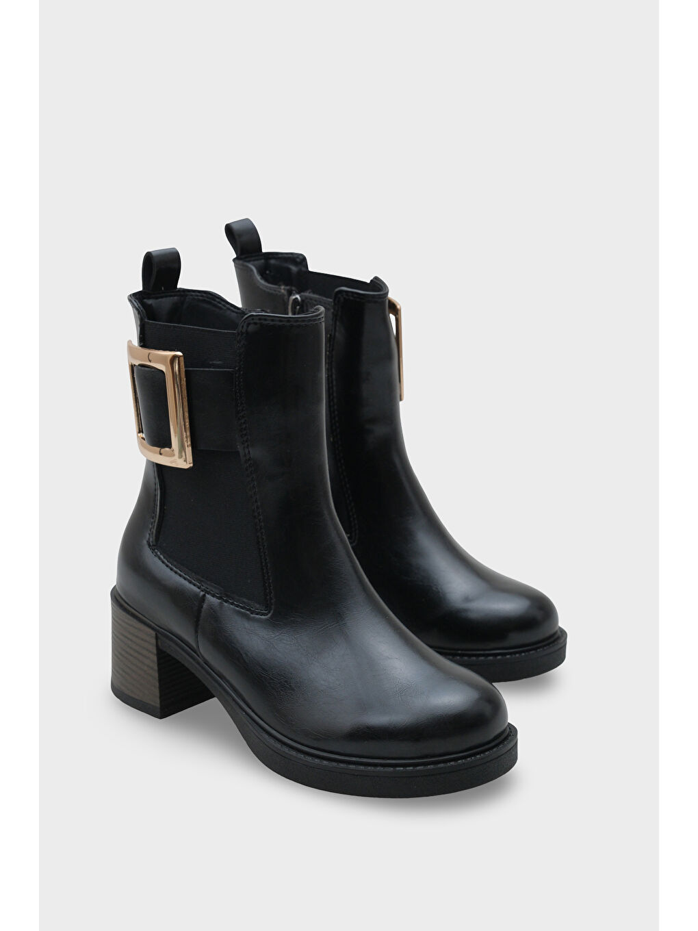 Siyah Rhody Metal Tokalı Kadın Bot-1