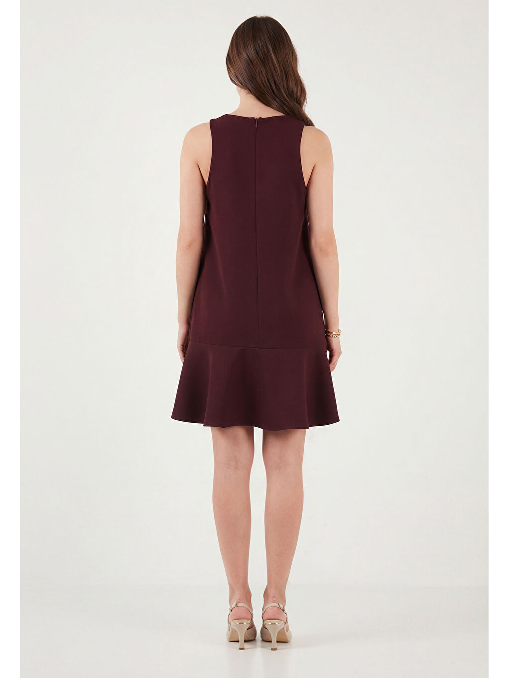 Bordo Kolsuz Mini Boy Cepli Elbise 6525734-6