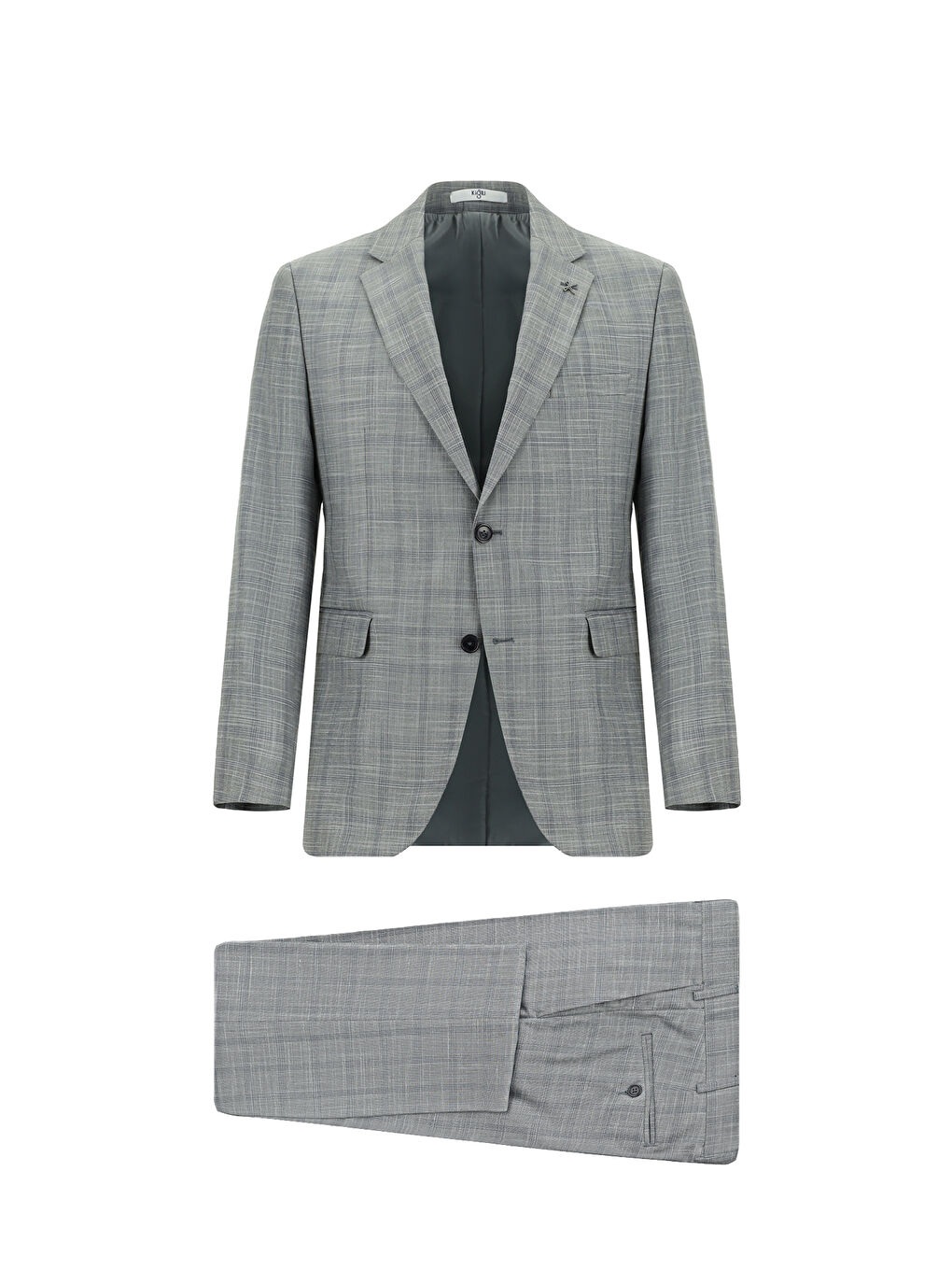 Gri Ekose Takım Elbise