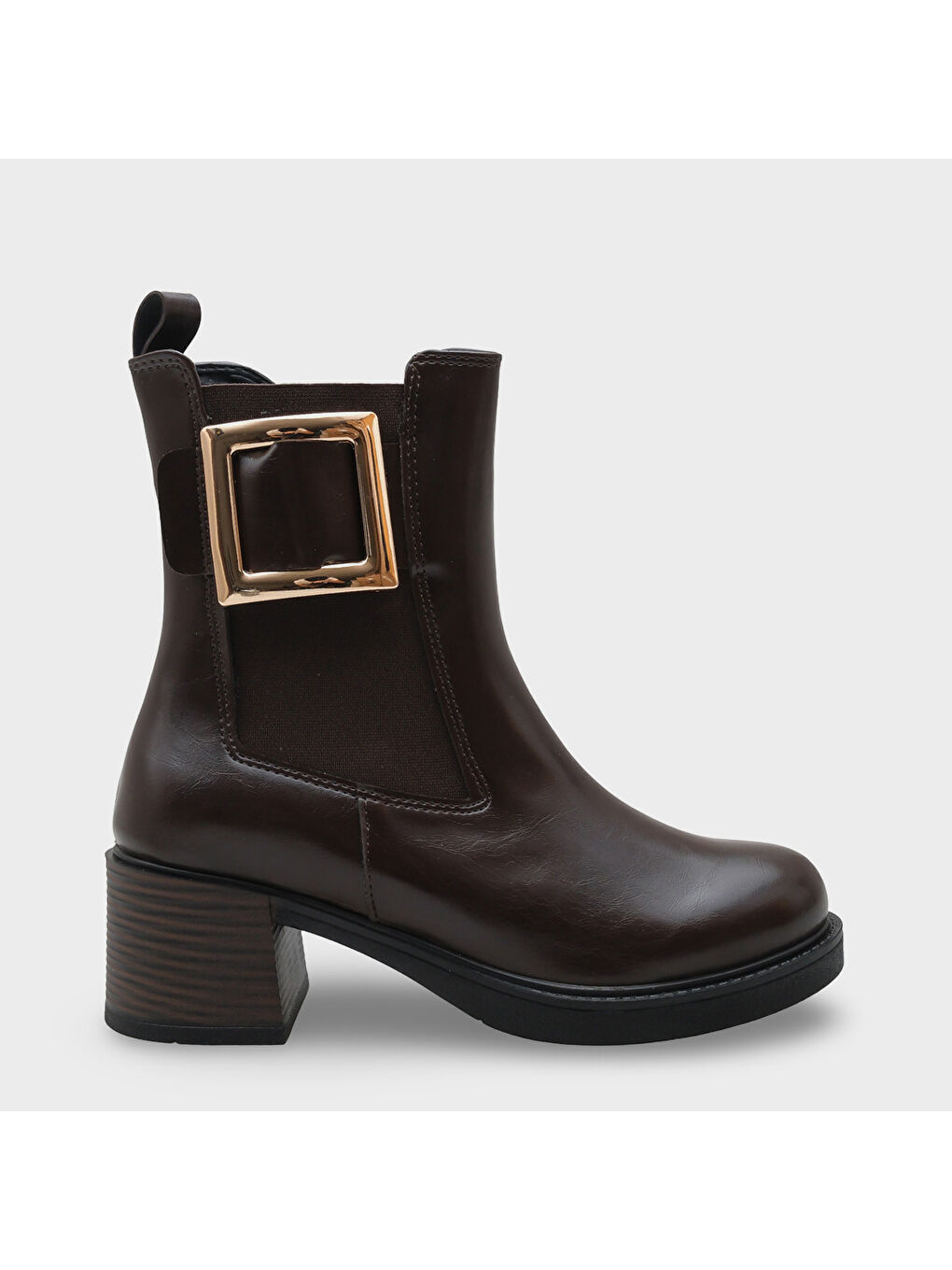 Kahverengi Rhody Metal Tokalı Kadın Bot