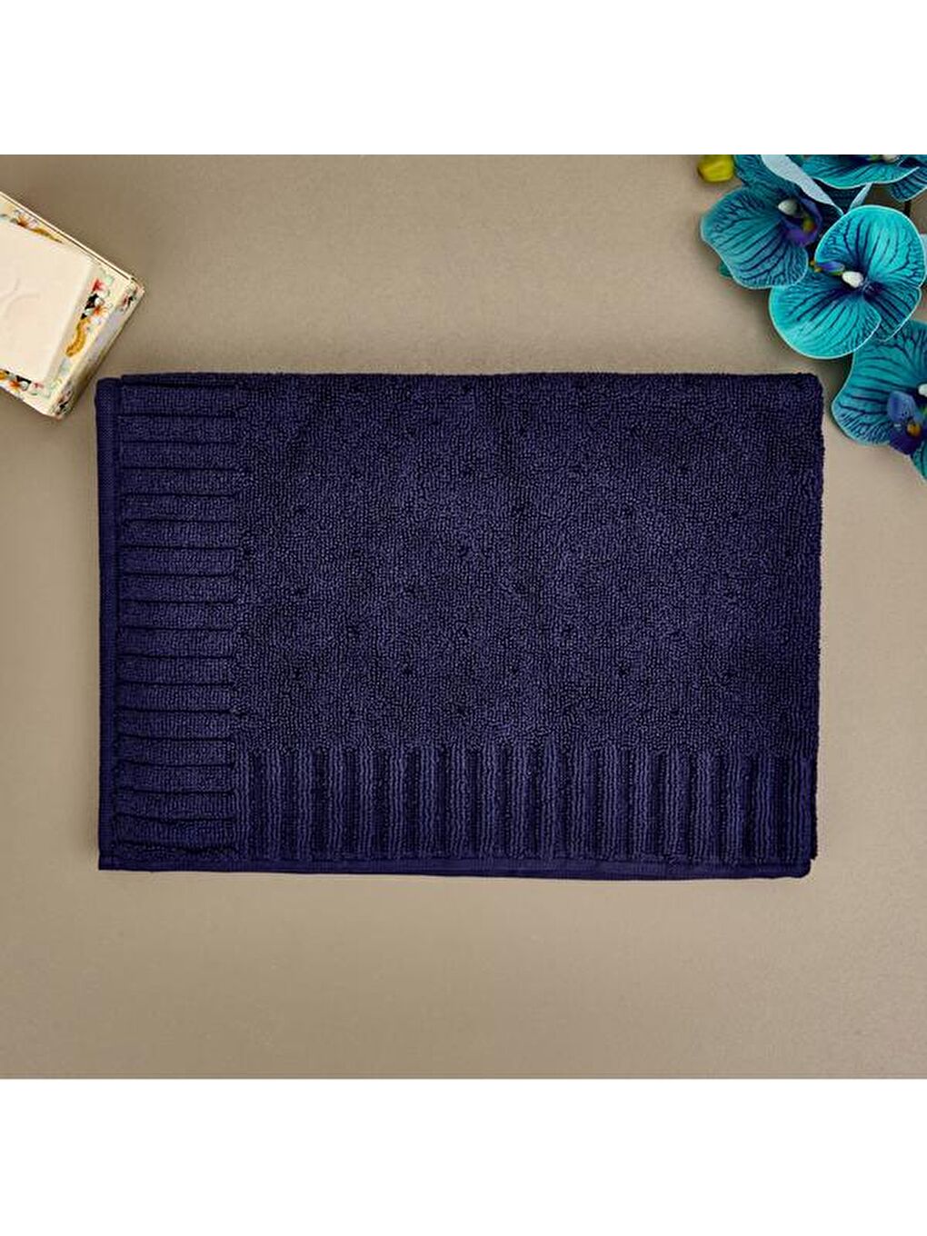 Soft Patte Ayak Havlusu - Lacivert - 50x70 cm