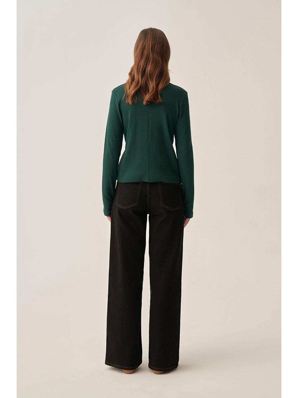 Yeşil Zümrüt-Parmaklıklı Balıkçı Yaka Body-3