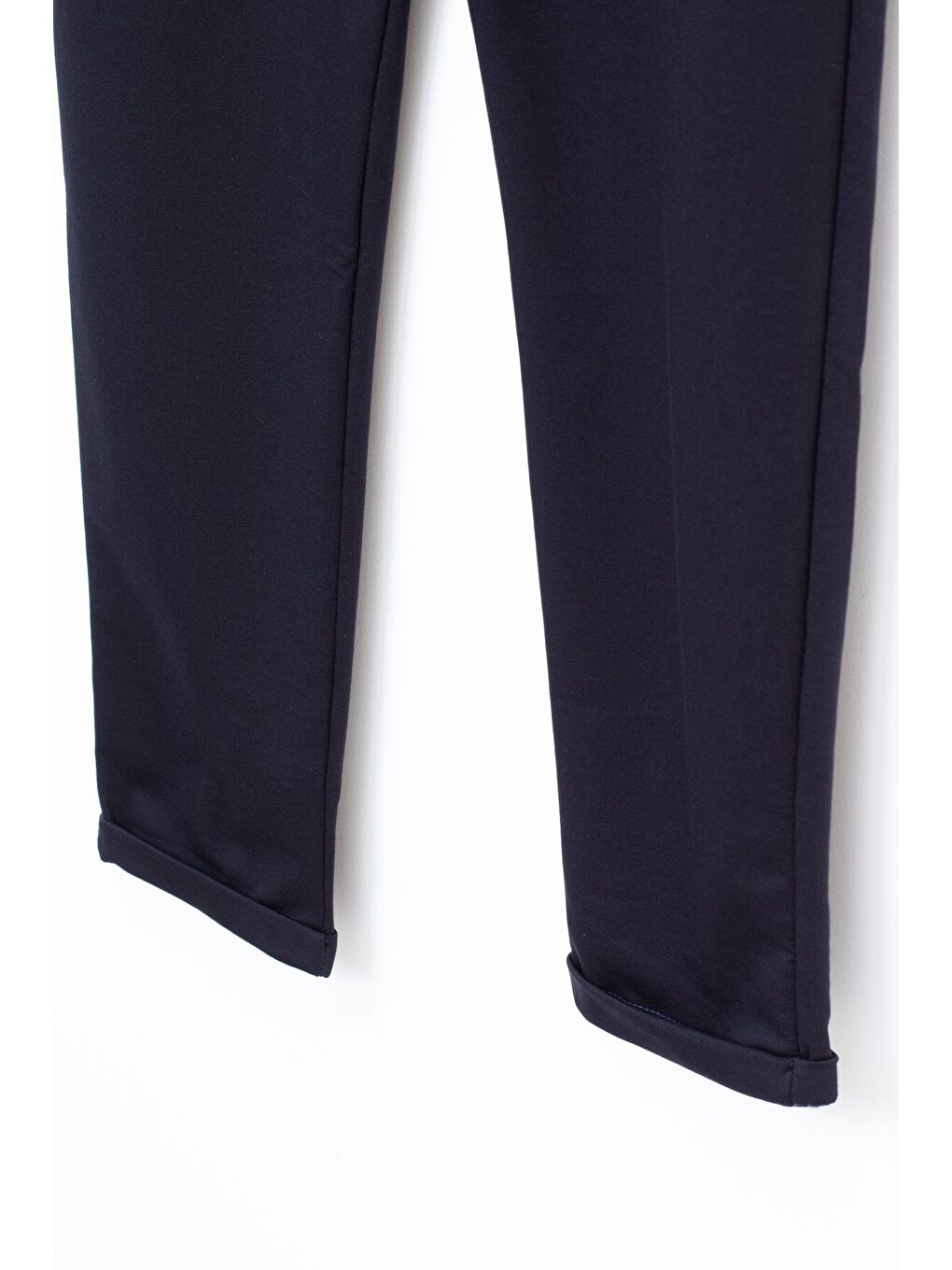 Lacivert Duble Paça Beli Bağcıklı Erkek Çocuk Kumaş Pantolon 22678-2