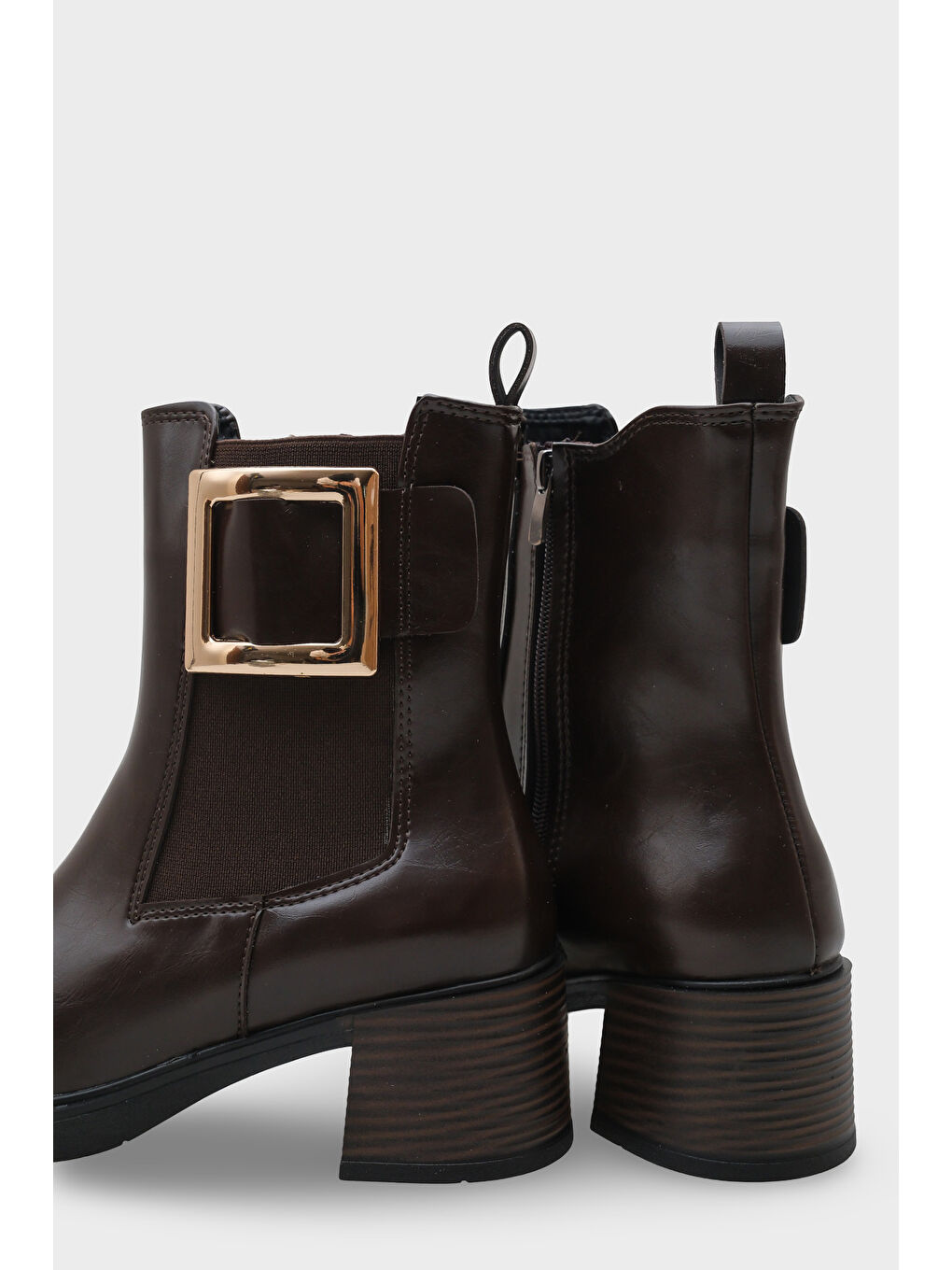 Kahverengi Rhody Metal Tokalı Kadın Bot-3