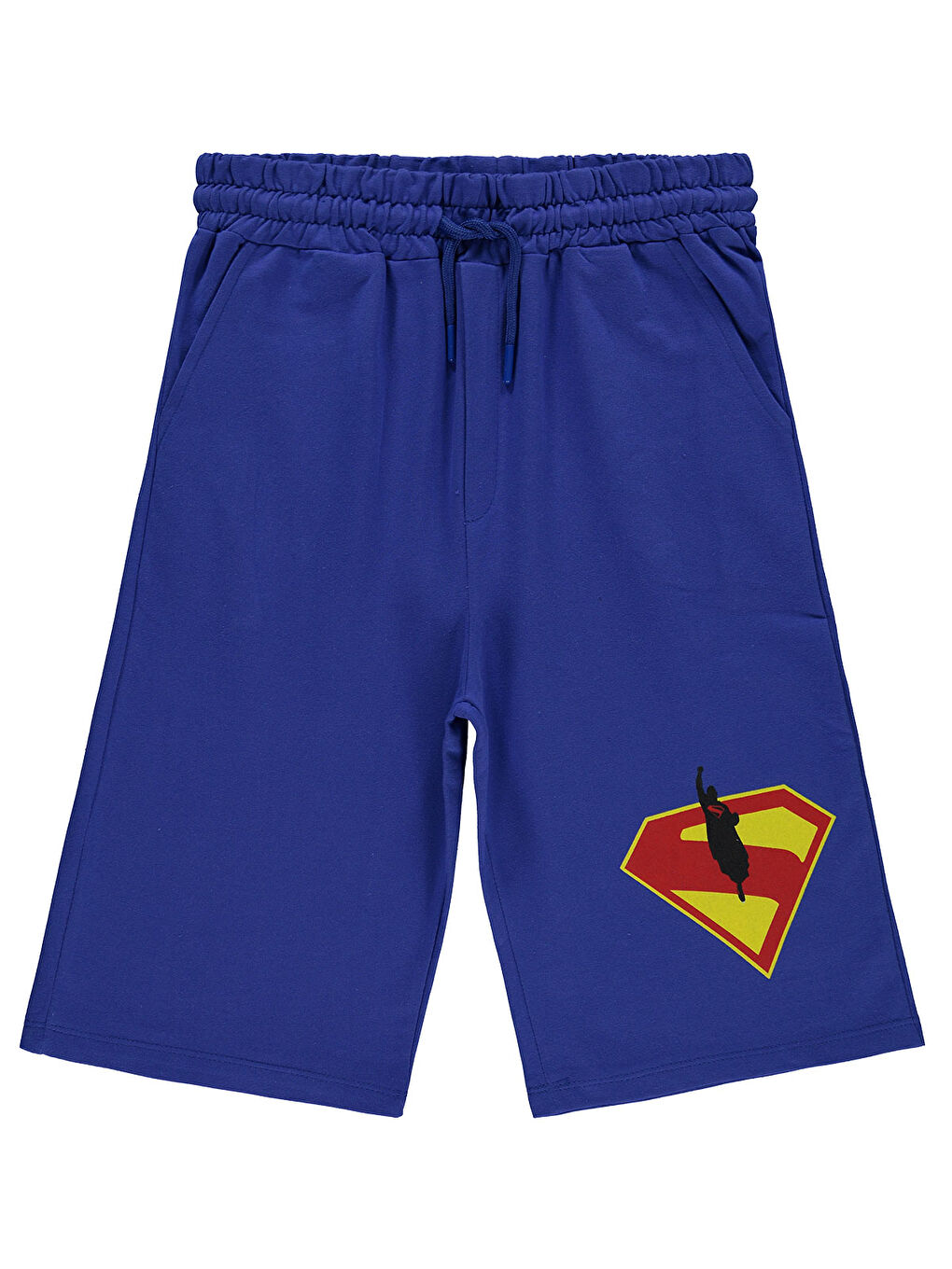 Süperman Erkek Çocuk Kapri 10-13 Yaş Saks Mavisi