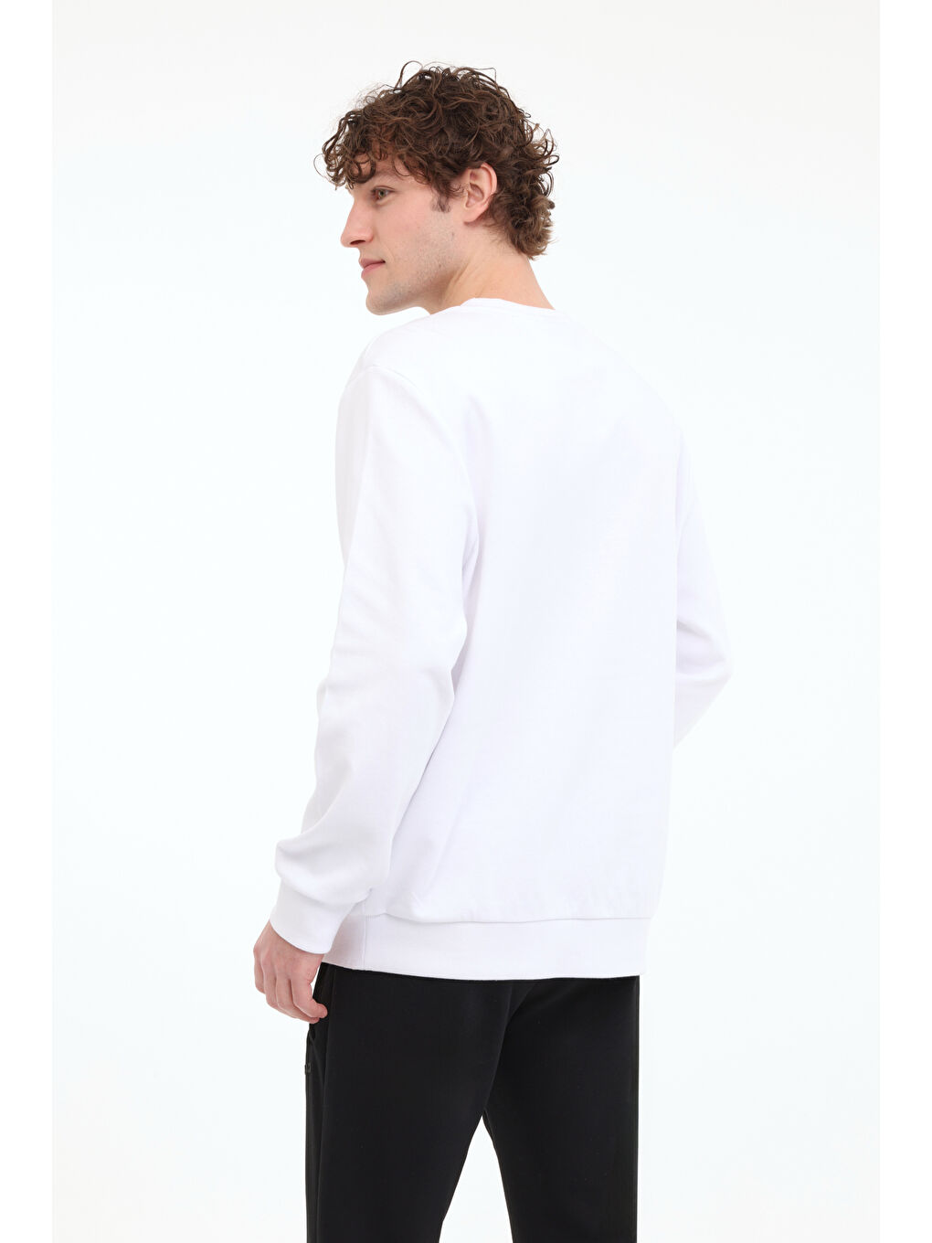 ML RENATO 16ITL413 5FX Beyaz Erkek Sweatshirt-1