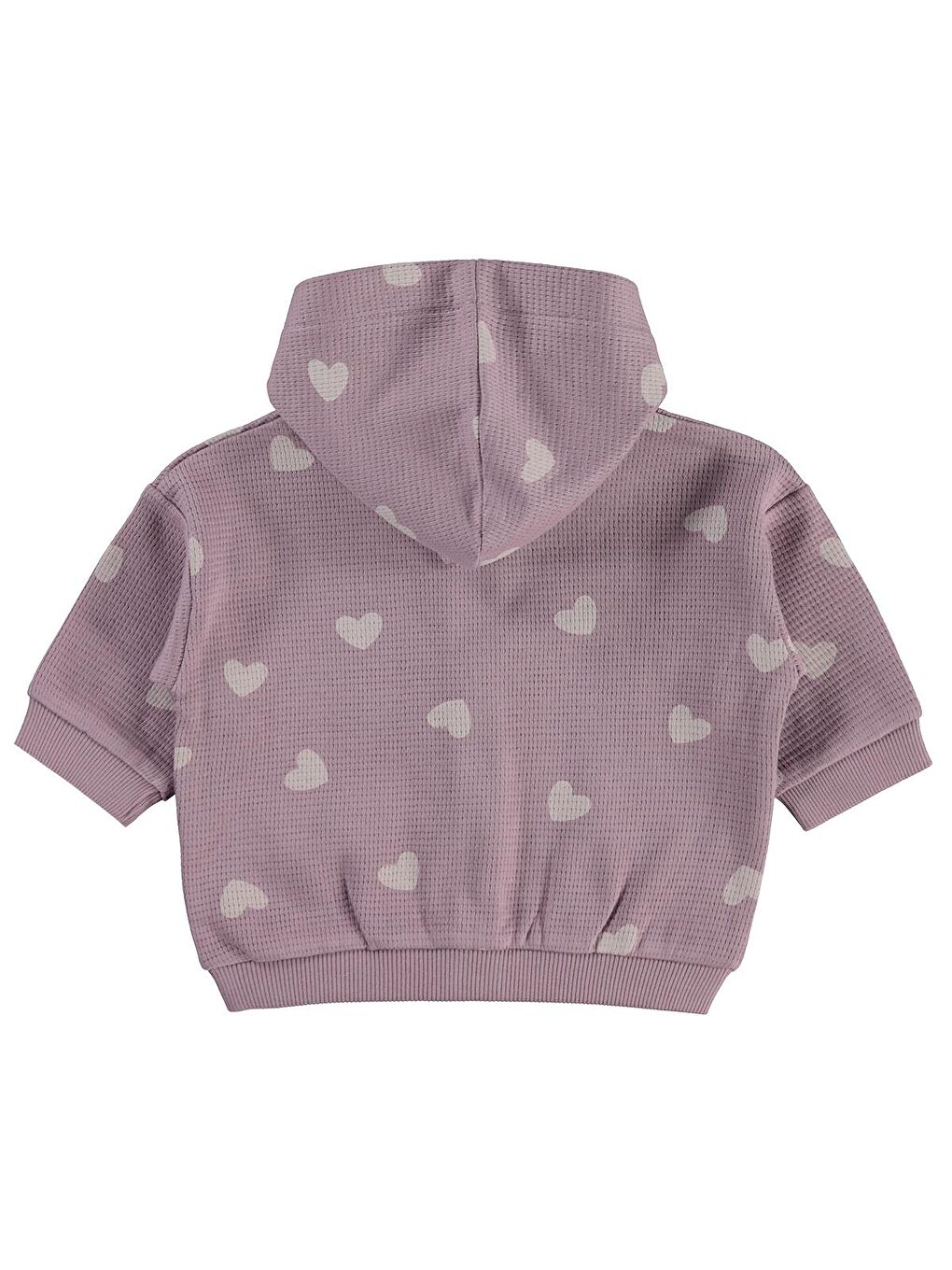 Baby Kalp Baskılı 6-18 Ay Hırka - Lila 6-9 Ay-1