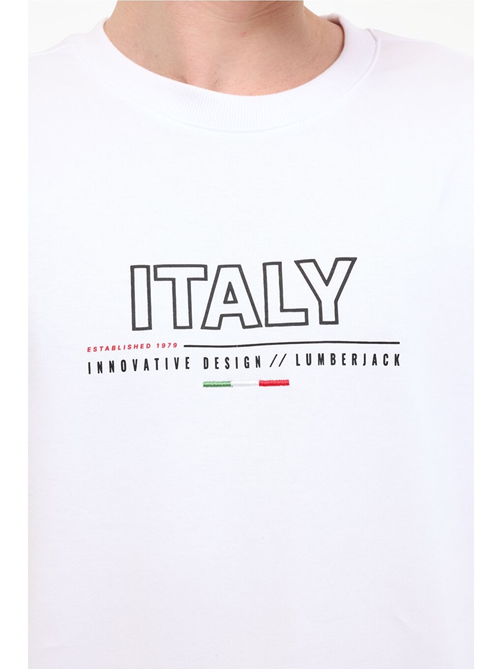 ML RENATO 16ITL413 5FX Beyaz Erkek Sweatshirt-3