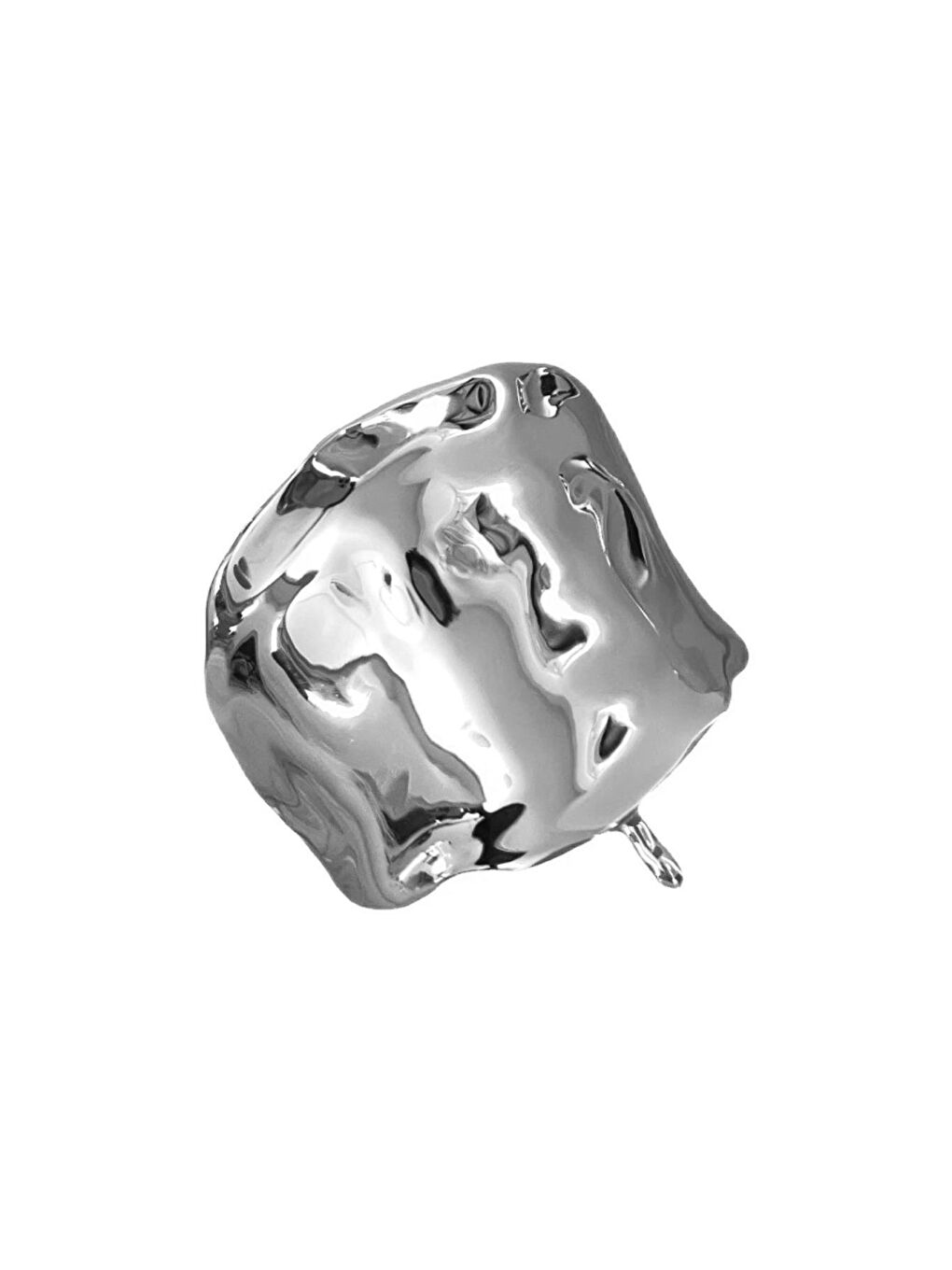 Gri Dalgalı Çelik Yüksek At Kuyruğu Tokası Saç Kelepçesi Ponytail Cuff-2