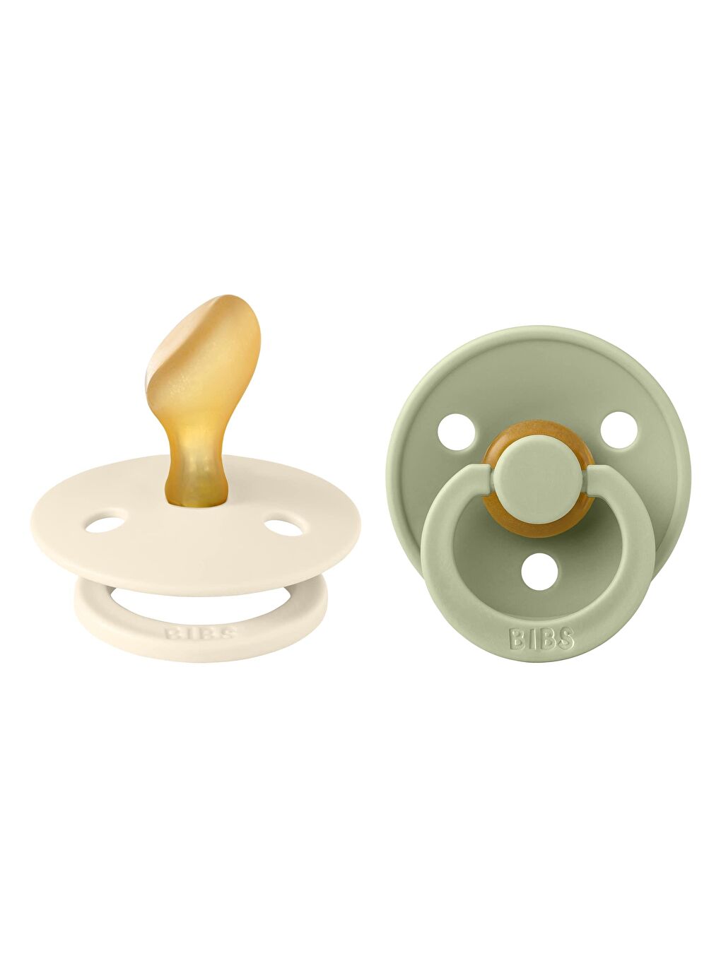 Colour İkili Anatomik Kauçuk Emzik- Ivory/Sage 6-18 Ay
