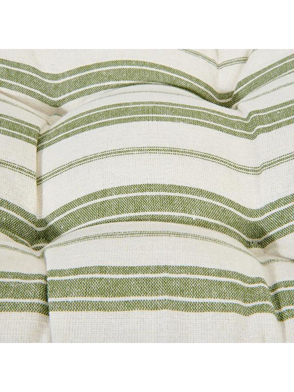 Lila Soft Belinde Sandalye Minderi - Ekru / Yeşil - 43x43 cm-1