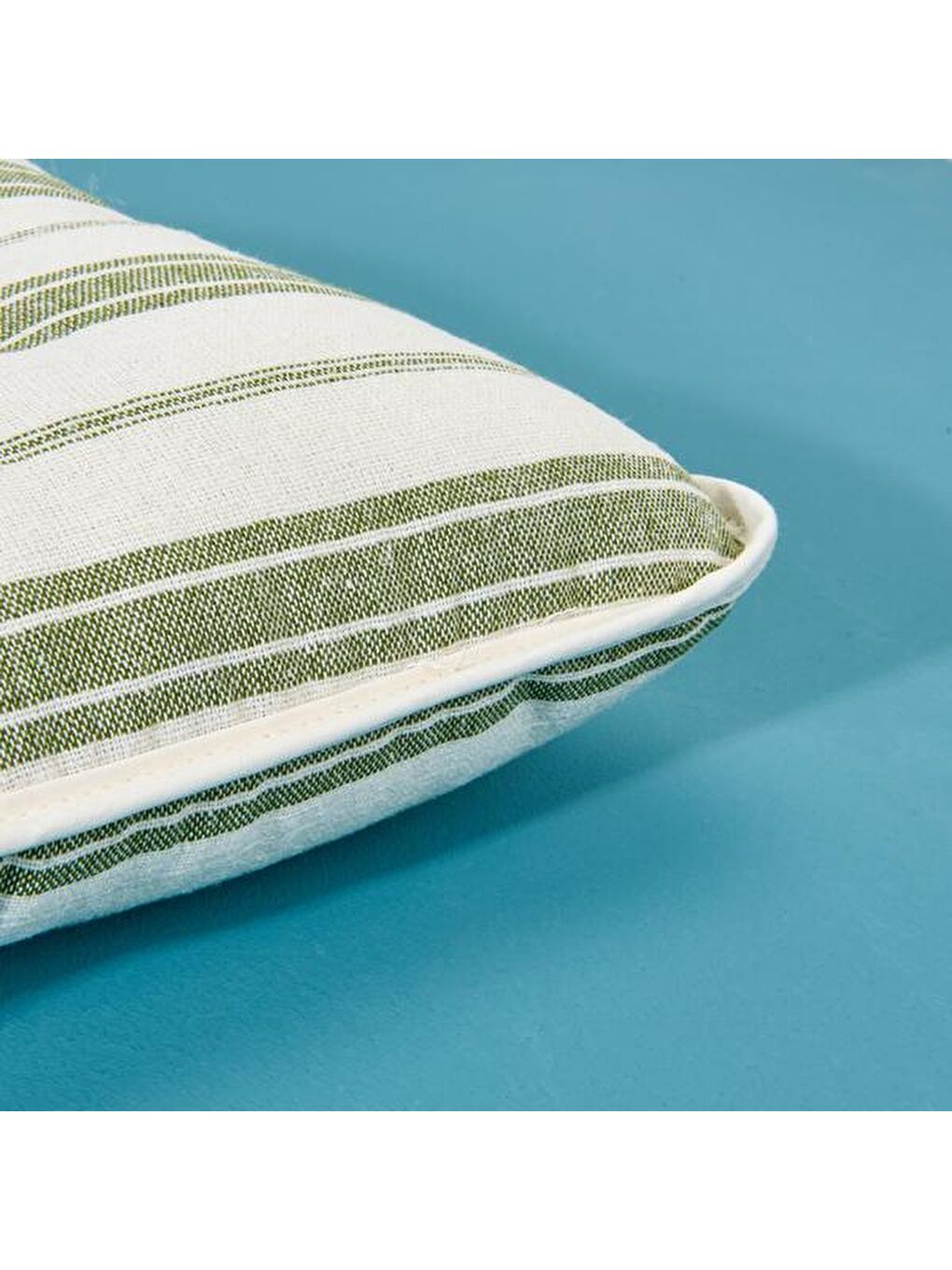 Lila Soft Belinde Sandalye Minderi - Ekru / Yeşil - 43x43 cm-2