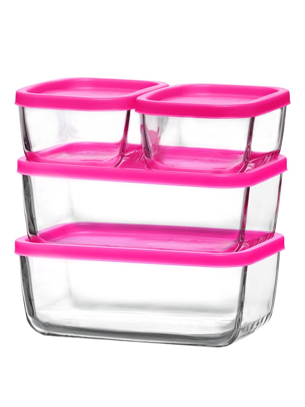 Renksiz Cube 4'lü Saklama Kabı