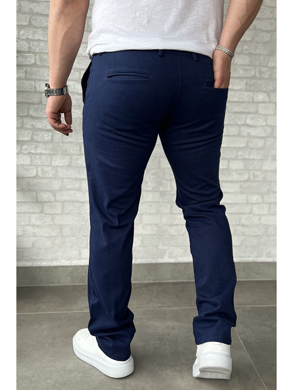 Lacivert Erkek Gabardin Pantolon-2