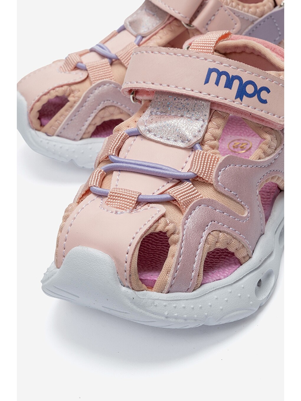 Pembe Unisex Bebek Pudra Işıklı Anatomik Hafif Günlük Sandalet-1