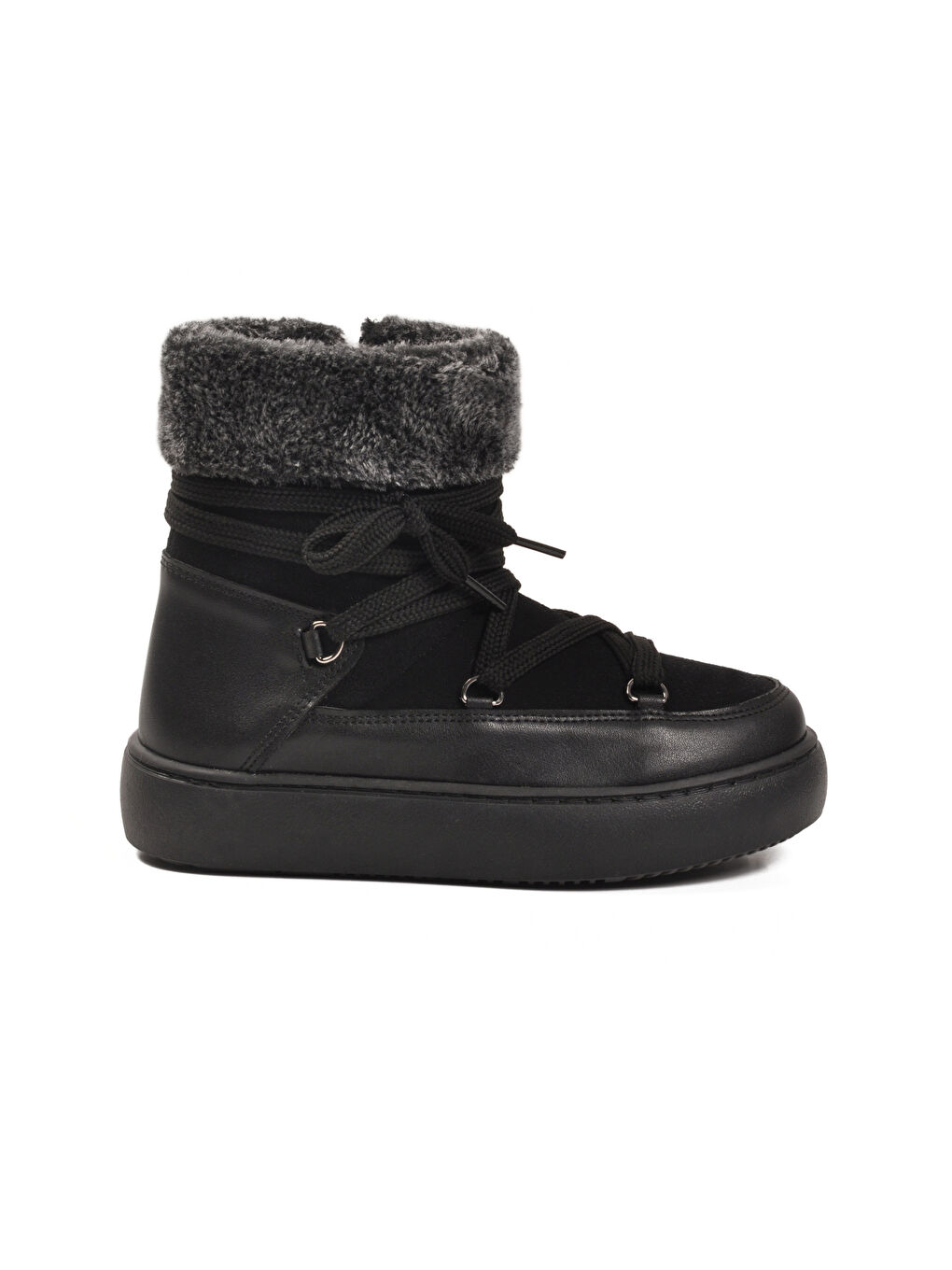 Siyah İçi Polarlı Kaymaz Kız Çocuk Bot Selis F-1