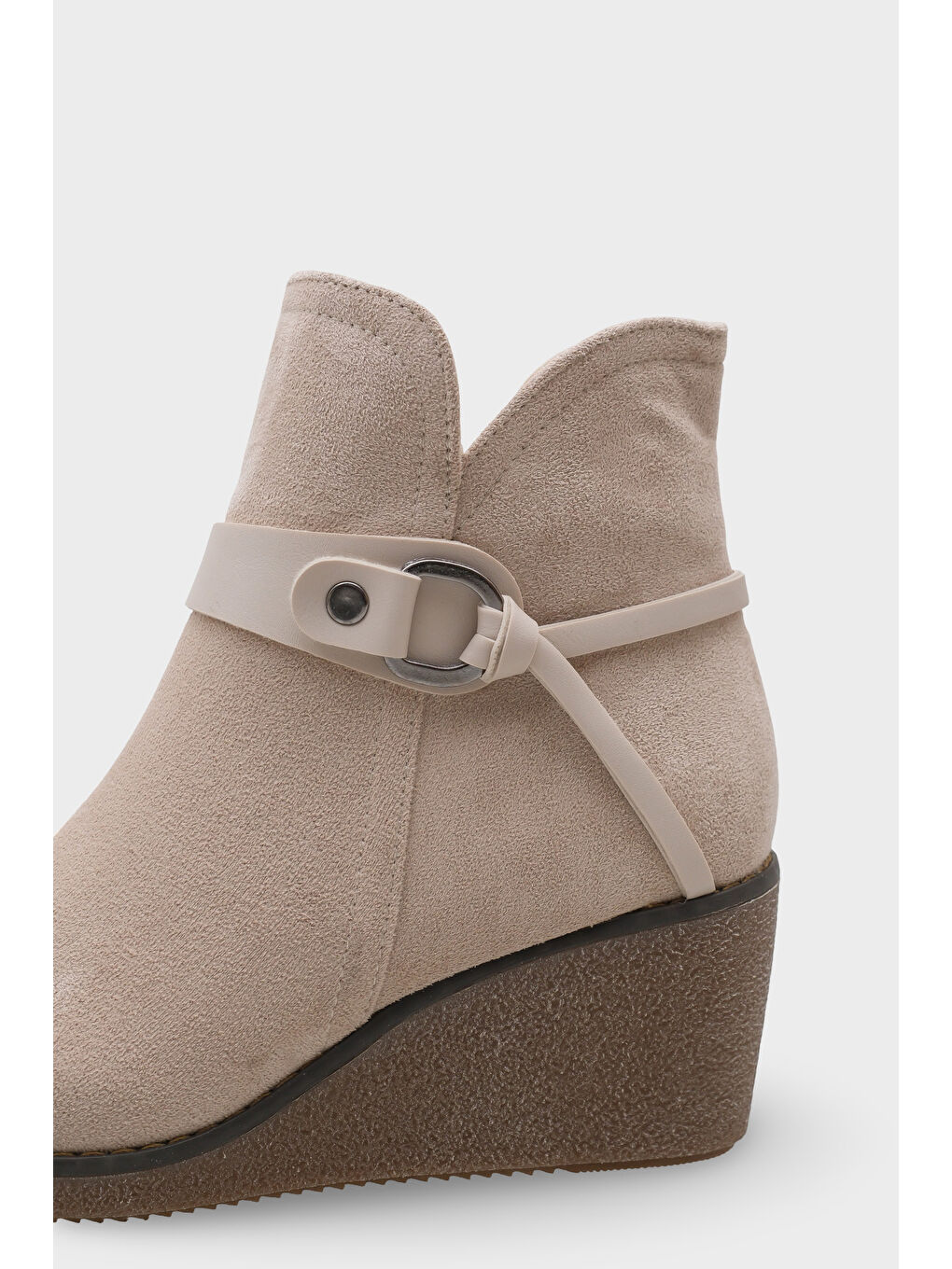 Bej Vilma Dolgu Topuklu Kadın Bot-2