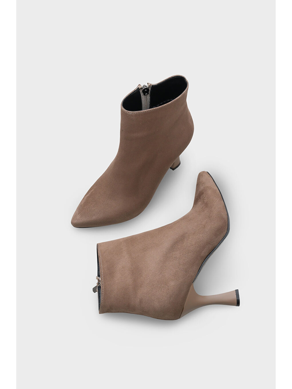 Bej Filippa Kadın Topuklu Bot-4