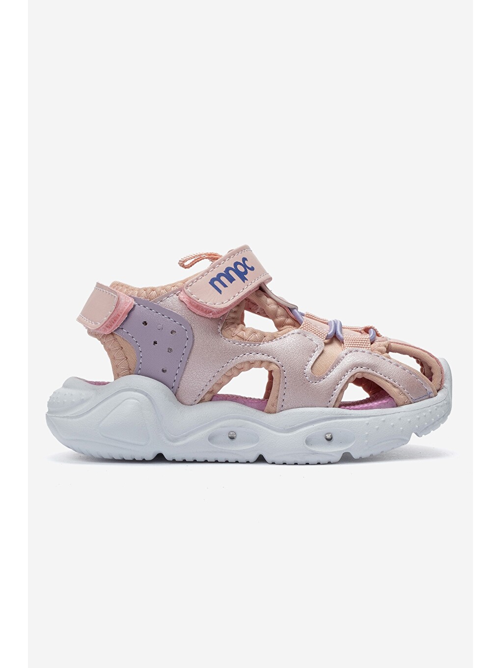 Pembe Unisex Bebek Pudra Işıklı Anatomik Hafif Günlük Sandalet-3