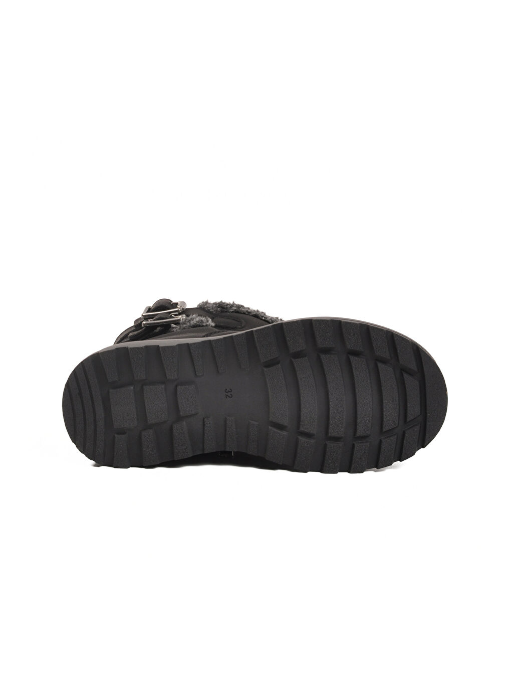 Siyah İçi Polarlı Kaymaz Kız Çocuk Bot Buckle F-4