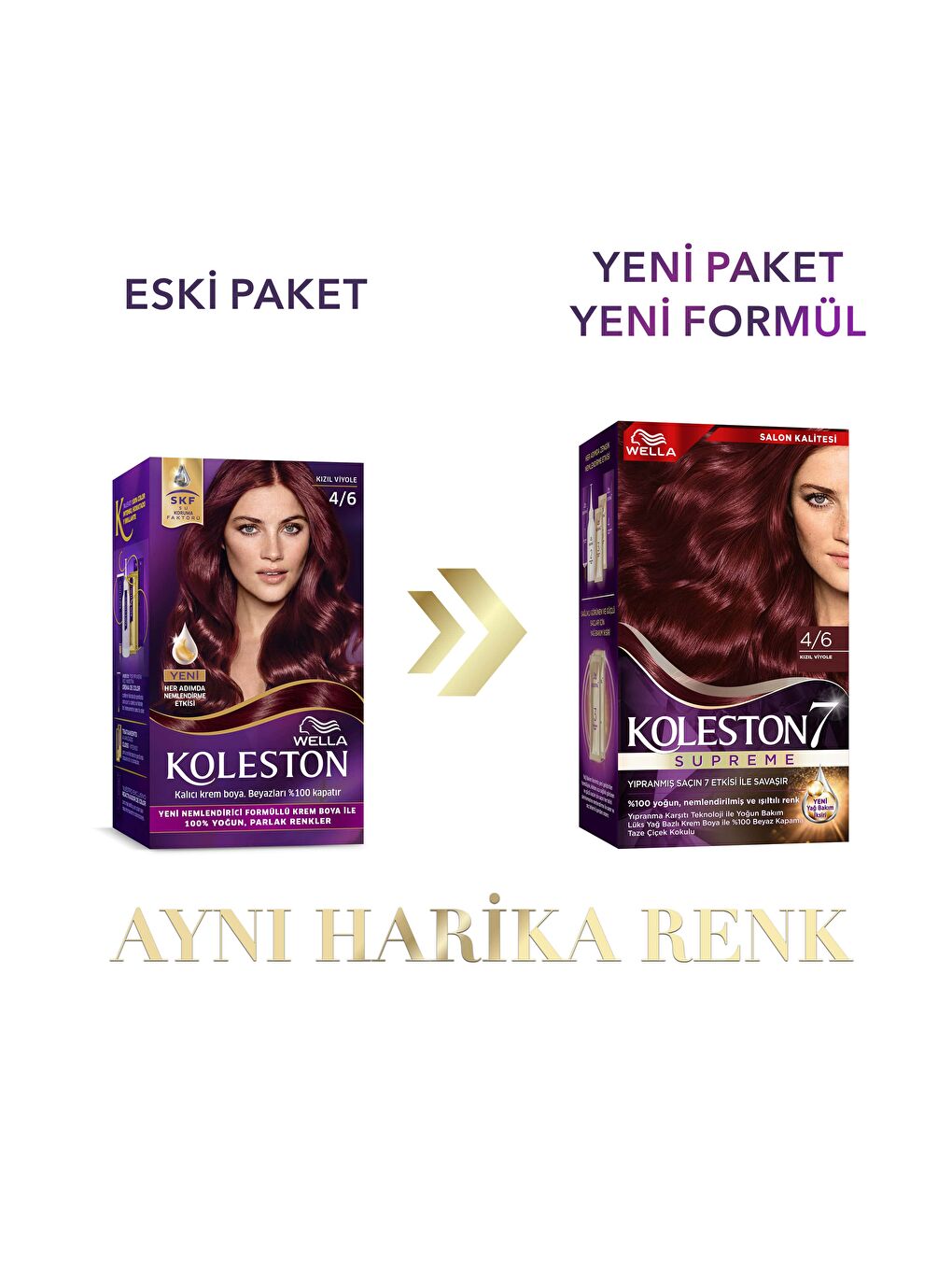 Wella Renksiz Koleston Supreme Kit 4/6 Kızıl Viyole *18